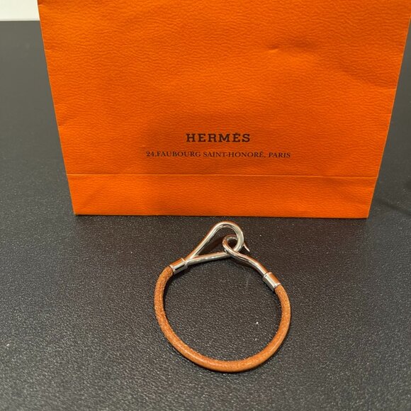 Hermes Jumbo Bracelet Brown/Silver (102387)